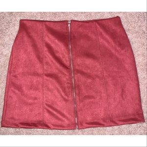 SOLD | Lux Faux Suede Mini Skirt | Never Worn